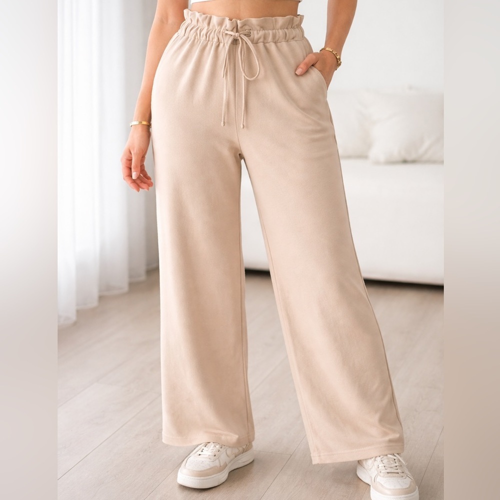 Express Beige Cotton Blend Sweatpants - Neutral Tan Size: Small